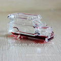 2015 customize 3D crystal old car model,all glass old car model for decration or gifts